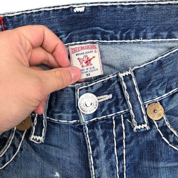 TRUE Religion Jeans Size 33 RICKY SUPER T Blue - Picture 10 of 10